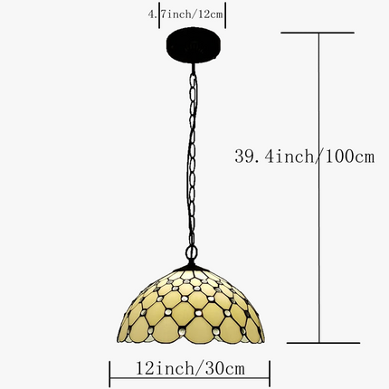 Lustre suspension style Tiffany pour café, bar ou restaurant — LZ4X9Q2