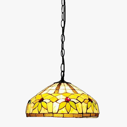 Lustre Tiffany feuilles pour éclairage créatif de café et restaurant — LZ4X9B