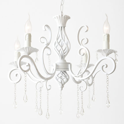Lustre vintage en cristal et fer forgé pour éclairage élégant — LZ4X9Q