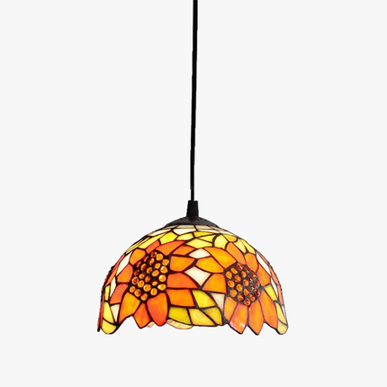 Lustre vintage style Tiffany motif tournesol pour bar et restaurant — LZ4X9P2Q