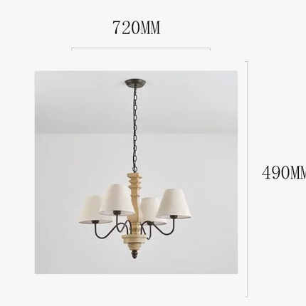 Lustre suspendu vintage en bois avec éclairage LED pour bar et cuisine — LZ4Q9T1