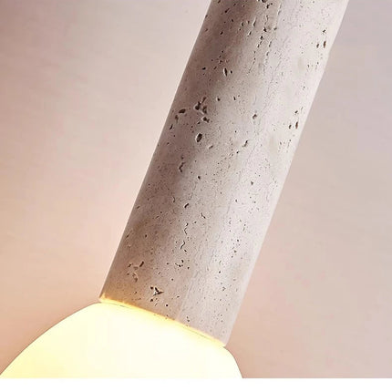 Lustre suspension rétro en pierre de grotte style wabi-sabi — LZ4X9QJ