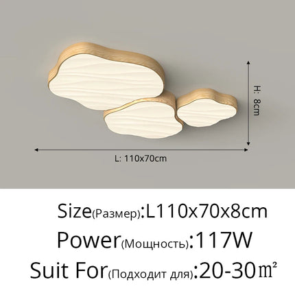Lustre moderne en grain de bois pour éclairage intérieur simple — LZ4D9X