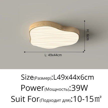 Lustre moderne en grain de bois pour éclairage intérieur simple — LZ4D9X