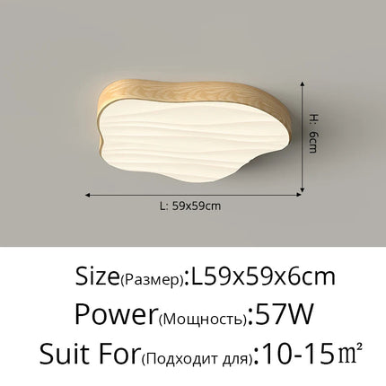 Lustre moderne en grain de bois pour éclairage intérieur simple — LZ4D9X