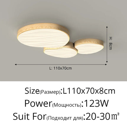 Lustre moderne en grain de bois pour éclairage intérieur simple — LZ4D9X