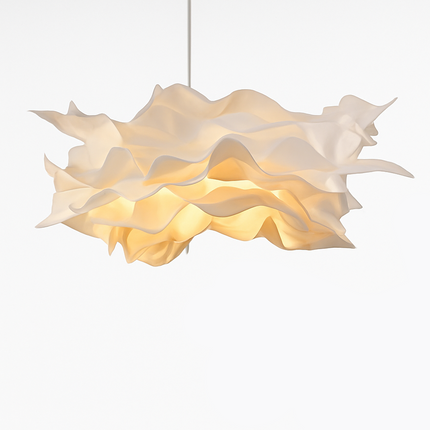 Lustre suspension en papier blanc motif fleur design — LZ4Q7M2