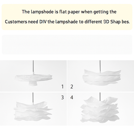 Lustre suspension en papier blanc motif fleur design — LZ4Q7M2