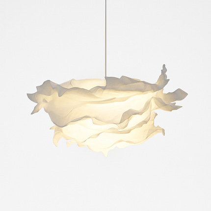 Lustre suspension en papier blanc motif fleur design — LZ4Q7M2