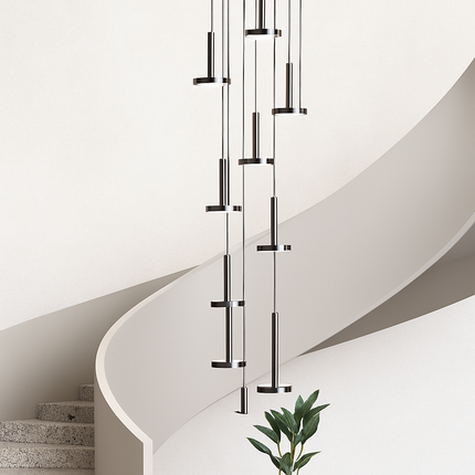 Lustre LED moderne pour escalier et cafés de luxe — LZ7FQ2