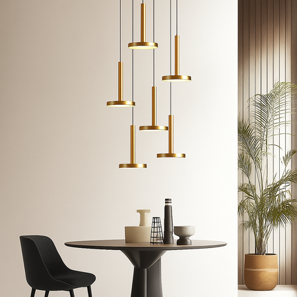 Lustre LED moderne pour escalier et cafés de luxe — LZ7FQ2