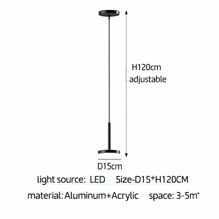 Lustre LED moderne pour escalier et cafés de luxe — LZ7FQ2
