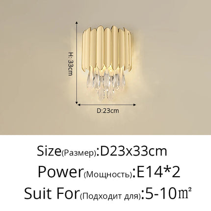 Applique murale en cristal moderne pour hôtel — LZ4X9T2
