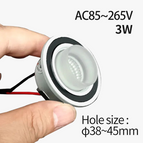 3W black case / Coldwhitelight6000K