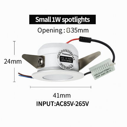 Spot LED encastrable mini pour intérieur avec pilote intégré — LZ4X9P