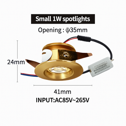 Spot LED encastrable mini pour intérieur avec pilote intégré — LZ4X9P