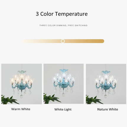 Suspension mini créative avec abat-jour en verre et cristal — LZ4P9XQ