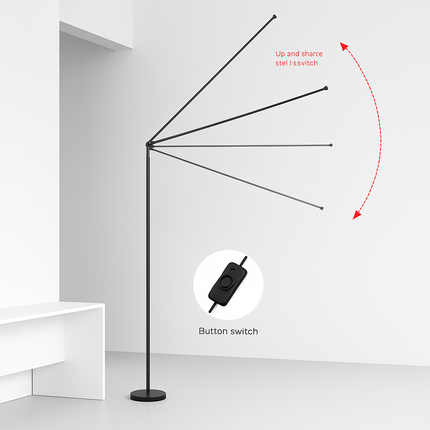 Lampadaire LED minimaliste super lumineux pour lecture et salon — LZ4X9P