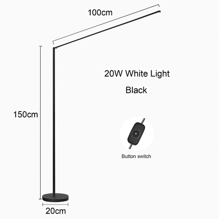 Lampadaire LED minimaliste super lumineux pour lecture et salon — LZ4X9P