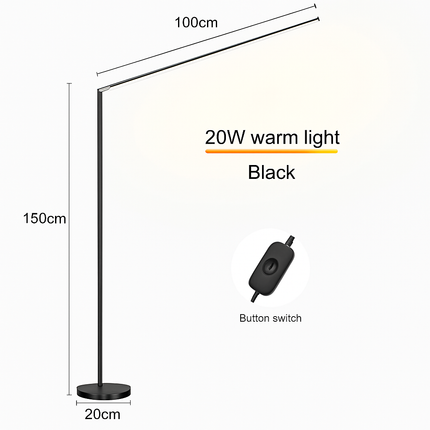 Lampadaire LED minimaliste super lumineux pour lecture et salon — LZ4X9P