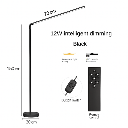 Lampadaire LED minimaliste super lumineux pour lecture et salon — LZ4X9P