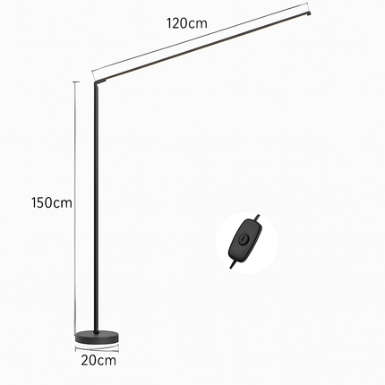 Lampadaire LED minimaliste super lumineux pour lecture et salon — LZ4X9P