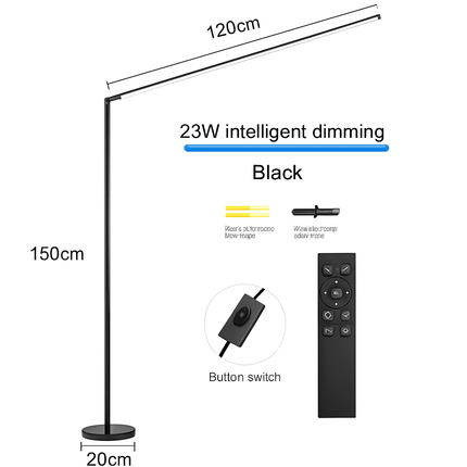 Lampadaire LED minimaliste super lumineux pour lecture et salon — LZ4X9P