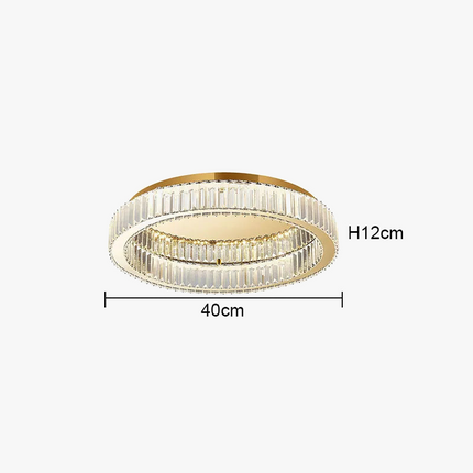 Plafonnier LED rond moderne avec effet cristal — LZ4X9P2Q