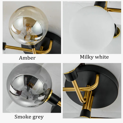 Lustre moderne en verre gris fumée pour intérieur — LZ4X9P2