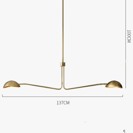 Lustre Moderne style néoclassique couleur cuivre