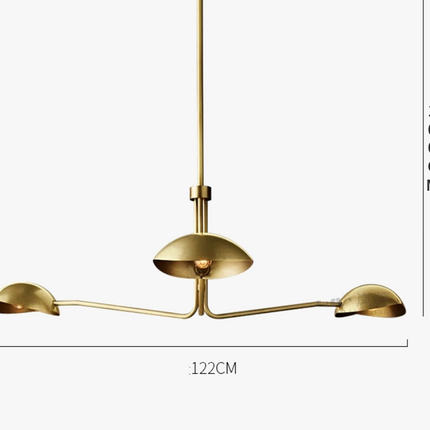 Lustre Moderne style néoclassique couleur cuivre