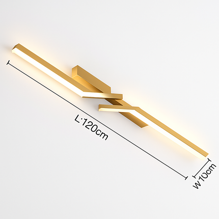Plafonnier LED moderne noir doré pour salon et salle à manger — LZ4X9J