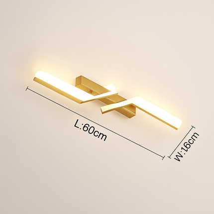 Plafonnier LED moderne noir doré pour salon et salle à manger — LZ4X9J