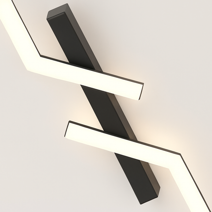 Plafonnier LED moderne noir doré pour salon et salle à manger — LZ4X9J