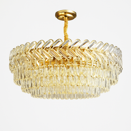 Lustre suspension LED en cristal pour salon et salle à manger — LZ4XJ9