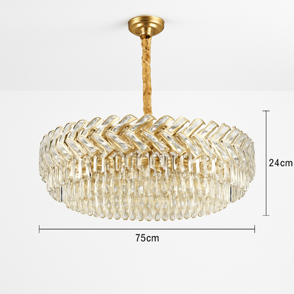 Lustre suspension LED en cristal pour salon et salle à manger — LZ4XJ9