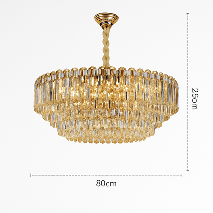 Lustre suspension LED en cristal pour salon et salle à manger — LZ4XJ9