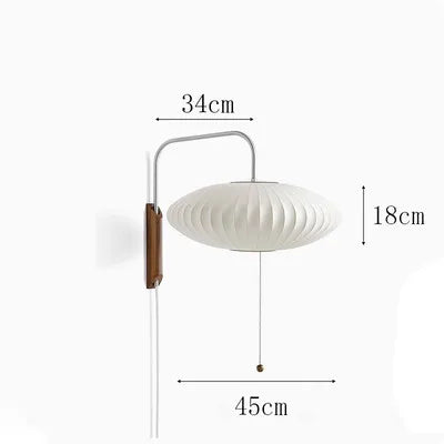 Applique murale Japandi tissée main en soie pour salon et chambre — LZ4D9XQ