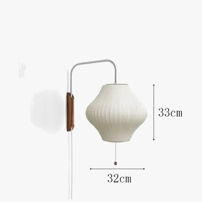 Applique murale Japandi tissée main en soie pour salon et chambre — LZ4D9XQ