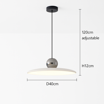 Suspension LED nordique forme soucoupe crème pour intérieur — LZ4N7Q2
