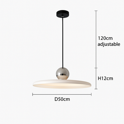 Suspension LED nordique forme soucoupe crème pour intérieur — LZ4N7Q2