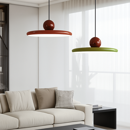 Suspension LED nordique forme soucoupe crème pour intérieur — LZ4N7Q2
