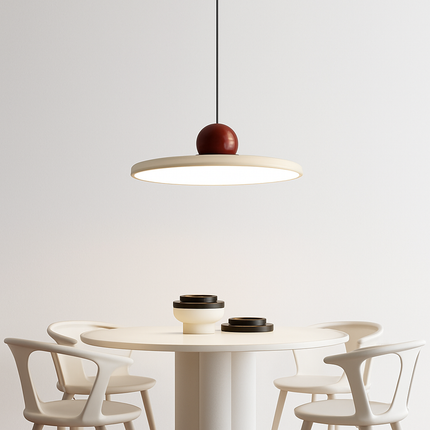 Suspension LED nordique forme soucoupe crème pour intérieur — LZ4N7Q2