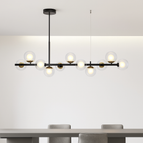 11 Lumières-L100x24cm / Doré / Blanc laiteux