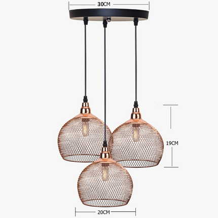 Suspension cage à oiseaux rétro or rose pour salon et bar — LZ4D9XQ