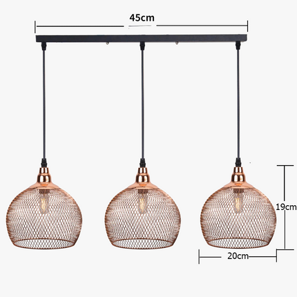 Suspension cage à oiseaux rétro or rose pour salon et bar — LZ4D9XQ