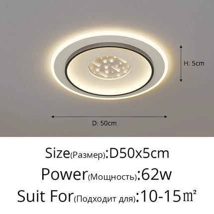 Plafonnier LED moderne à luminosité réglable pour salon, chambre et cuisine — LZ4X9P