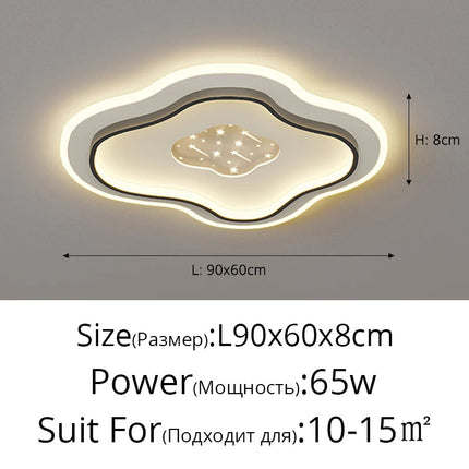 Plafonnier LED moderne à luminosité réglable pour salon, chambre et cuisine — LZ4X9P