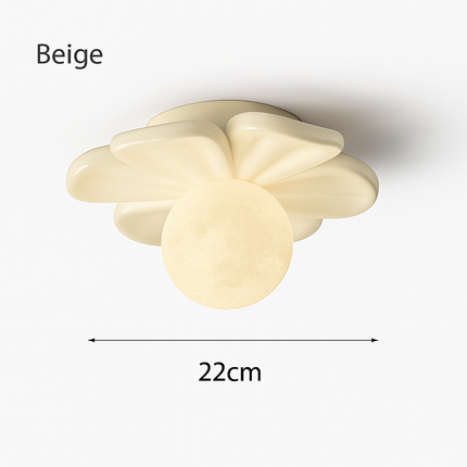 Plafonnier décoratif en résine forme lune et fleur 3D — LZ4X9T