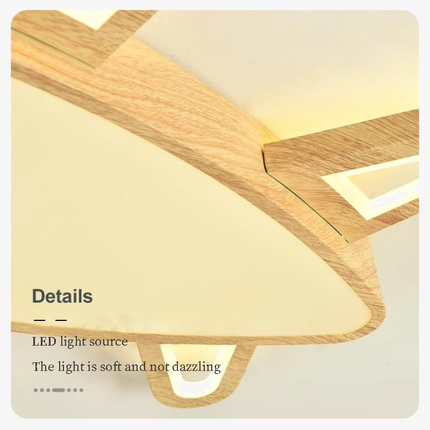 Plafonnier avion en bois et fer pour chambre enfant — LZ4N7Q2